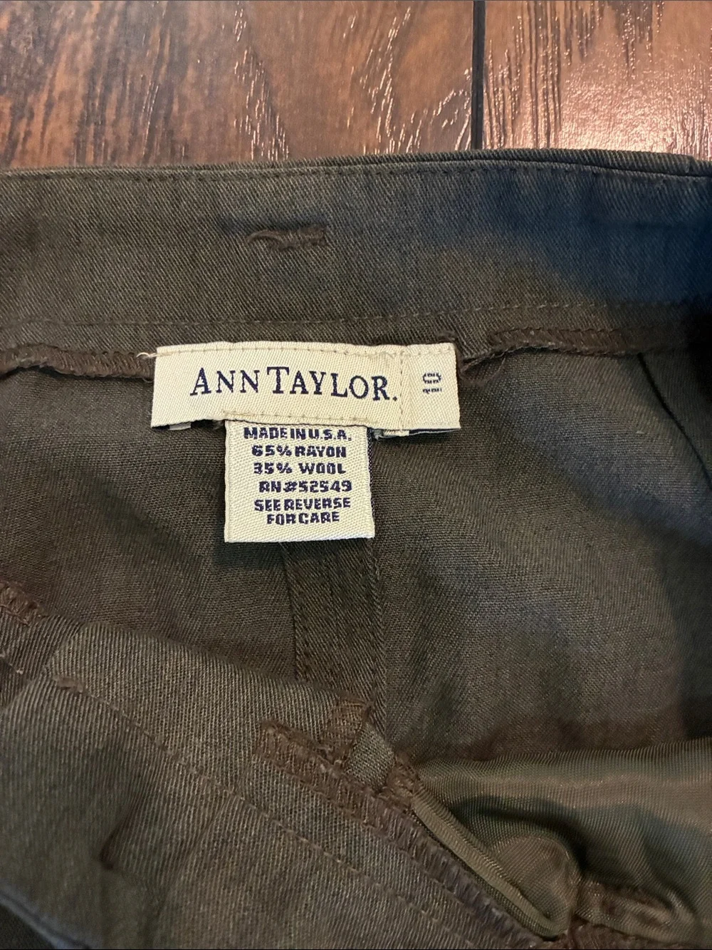 Ann Taylor Olive Green Button-Front Maxi Skirt